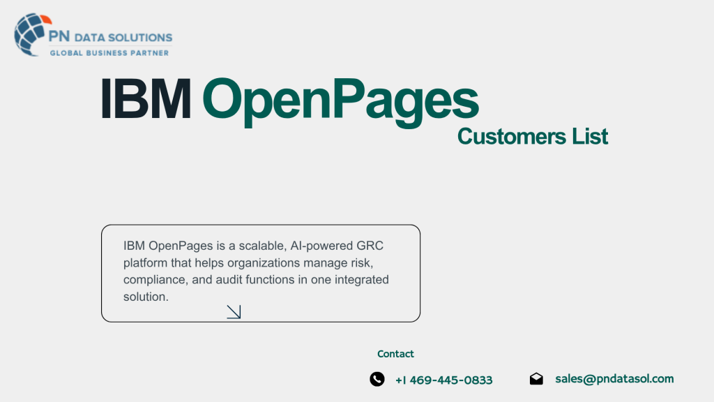 IBM OpenPages Customers List