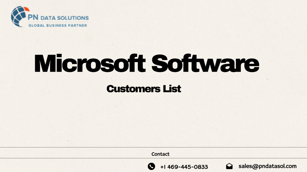 Microsoft Software Customers List