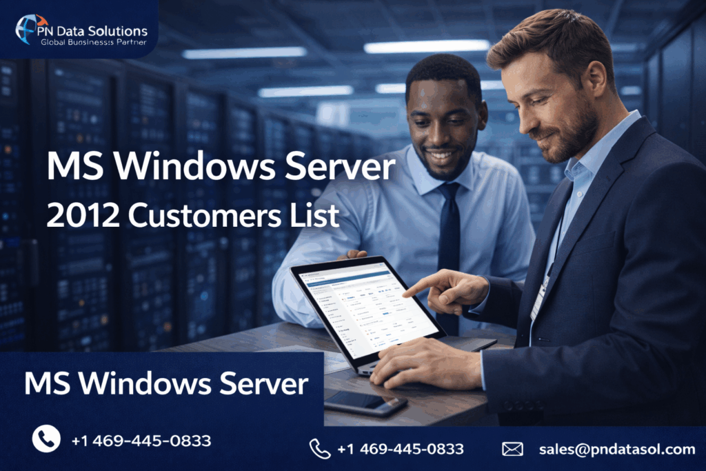 MS Windows Server 2012 Customers List